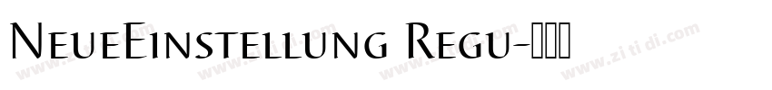 NeueEinstellung Regu字体转换